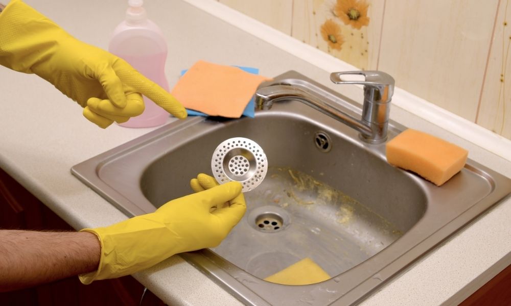 cleaning stinky kitchen sink drain